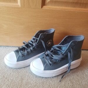 Converse Kids High-Top Sneakers - Gray Size 5